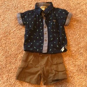 18 month dress shirt and shorts